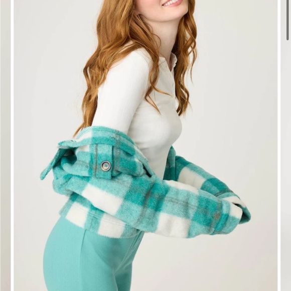 PJ Salvage Green Plaid Jacket - Picture 12 of 14